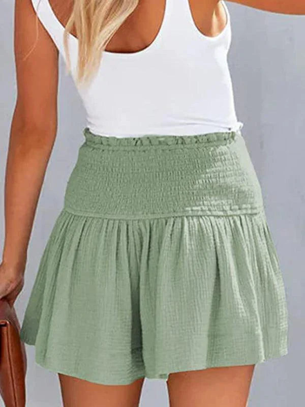 Pleated High-Rise Loose Fit Shorts for Women