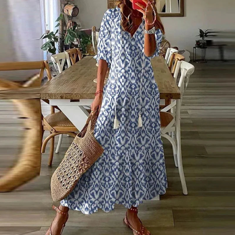 Draped Fitted Full-Length Maxi Dress with Sleeveless for Women