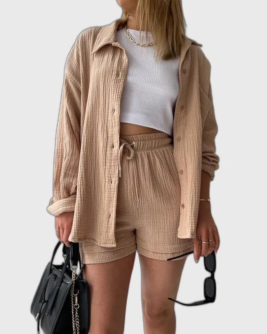 Relaxed Fit Summer Two Piece Set for Women