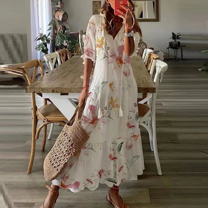 Draped Fitted Full-Length Maxi Dress with Sleeveless for Women