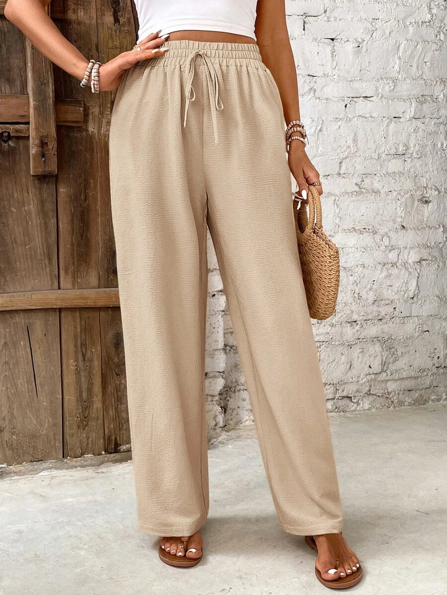 High-Rise Loose Fit Pants for Women