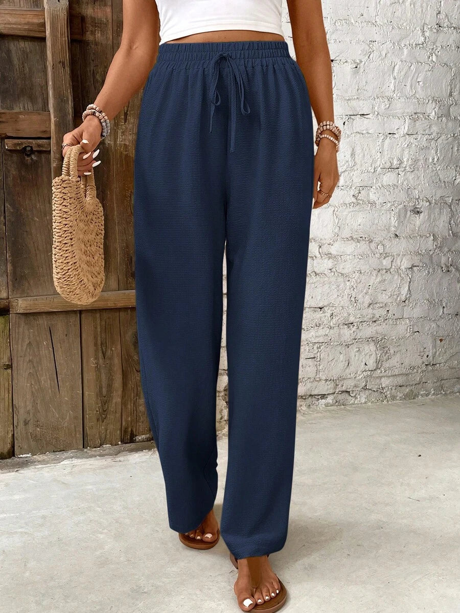 High-Rise Loose Fit Pants for Women