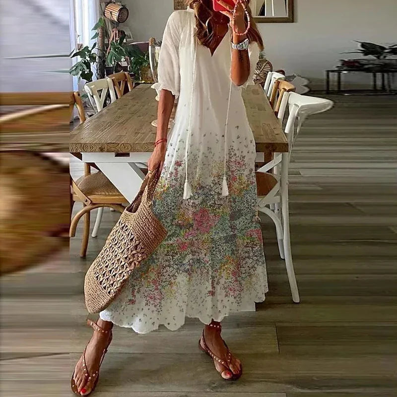 Draped Fitted Full-Length Maxi Dress with Sleeveless for Women