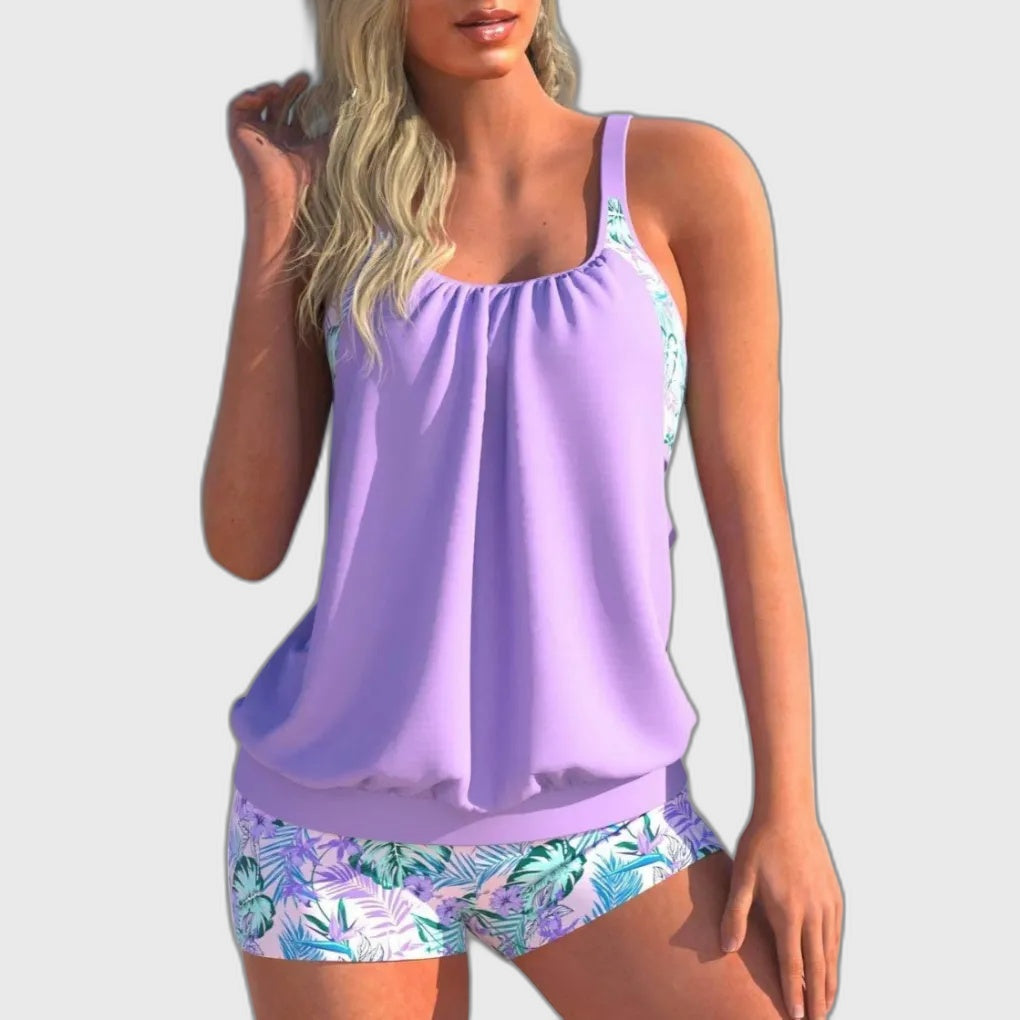 Printed High-Waist Bikini Set for Women