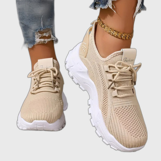 Lace-Up Sneakers with Chunky Sole for Women