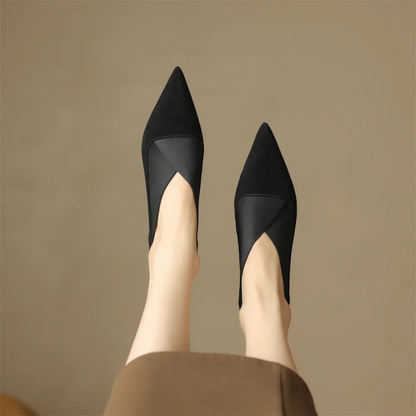 Pointed Toe Kitten Heel Ankle Boots for Women