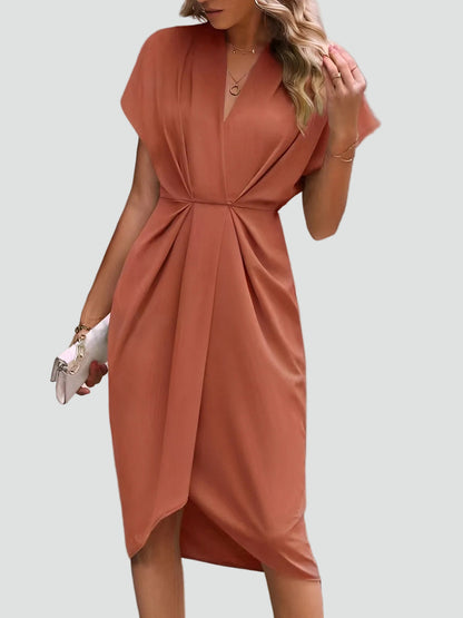 Wrap Dress with Flowy Skirt and Regular Fit for women