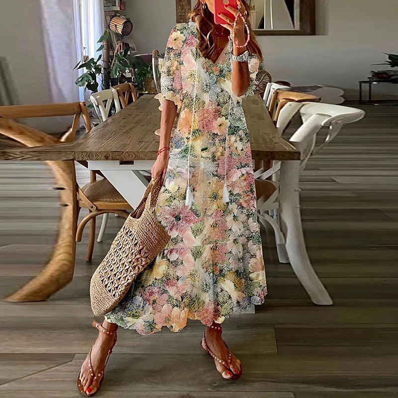 Draped Fitted Full-Length Maxi Dress with Sleeveless for Women