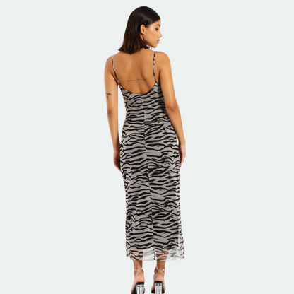 Backless Full-Length Maxi Dress with Flowing for Women