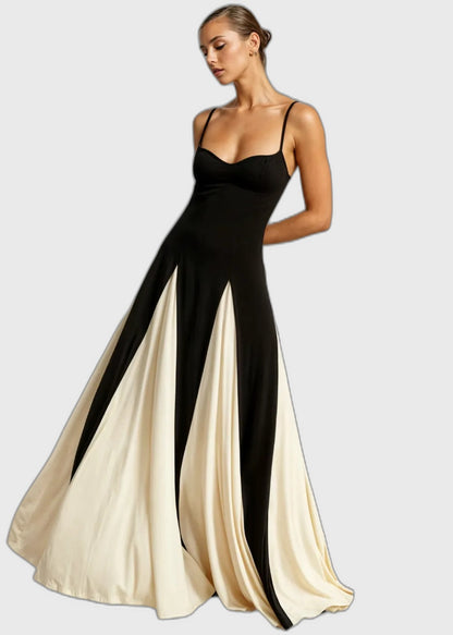 Flowing Full-Length Elegant Maxi Dress with Sleeveless for Women