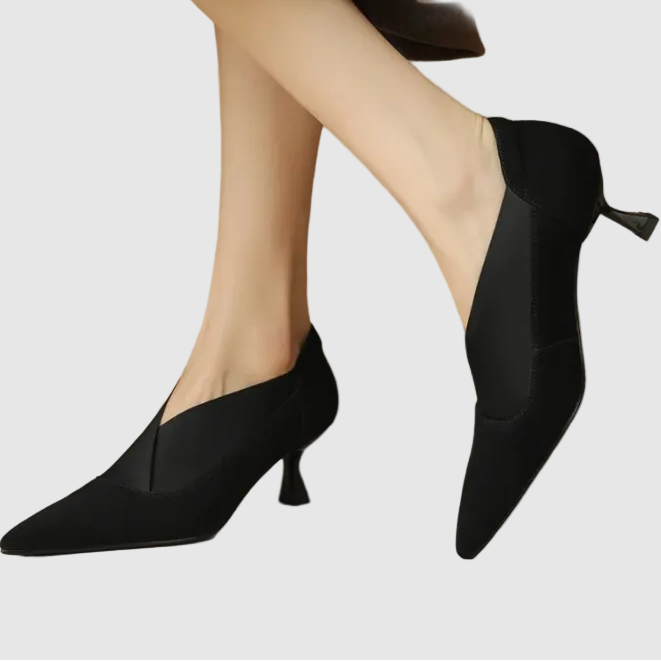 Pointed Toe Kitten Heel Ankle Boots for Women