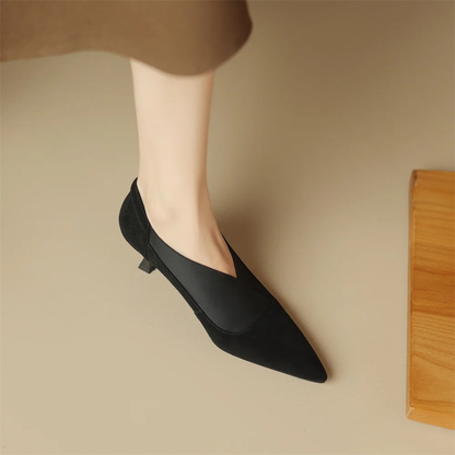 Pointed Toe Kitten Heel Ankle Boots for Women