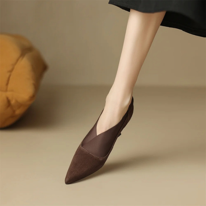 Pointed Toe Kitten Heel Ankle Boots for Women