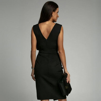 Fitted Full-Length Evening Maxi Dress with Sleeveless for Women