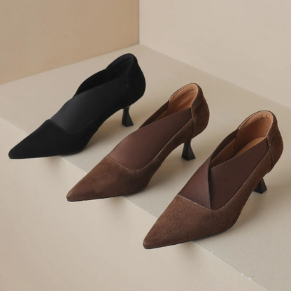 Pointed Toe Kitten Heel Ankle Boots for Women