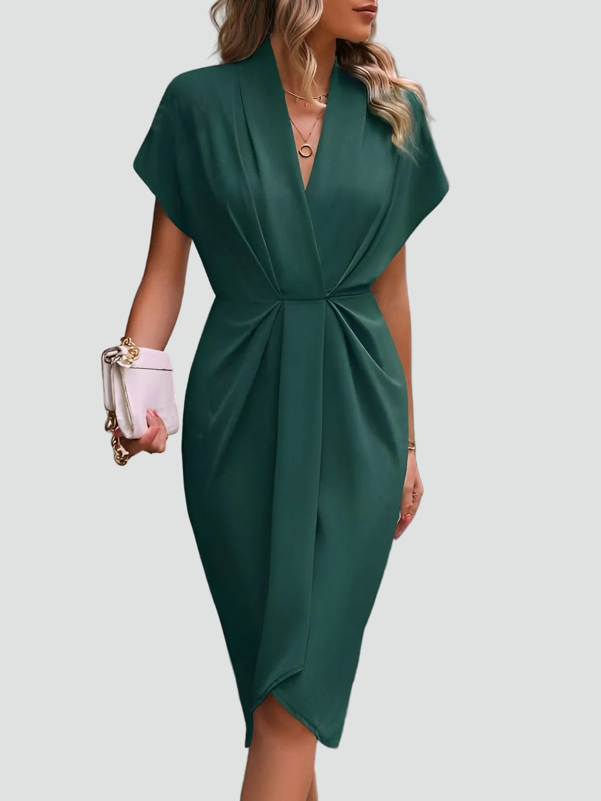 Wrap Dress with Flowy Skirt and Regular Fit for women