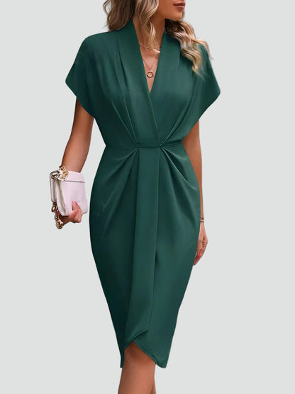 Wrap Dress with Flowy Skirt and Regular Fit for women