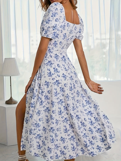 Floral Flowing Midi Dress for Women