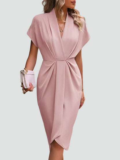Wrap Dress with Flowy Skirt and Regular Fit for women