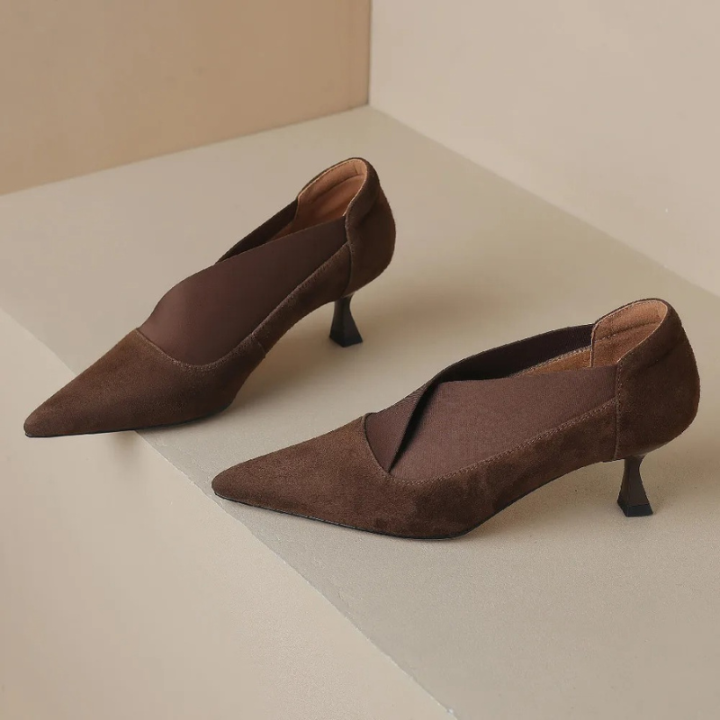 Pointed Toe Kitten Heel Ankle Boots for Women