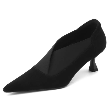 Pointed Toe Kitten Heel Ankle Boots for Women