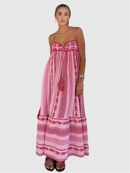 A-Line Maxi Dress Flowing Skirt Long Dress for Women