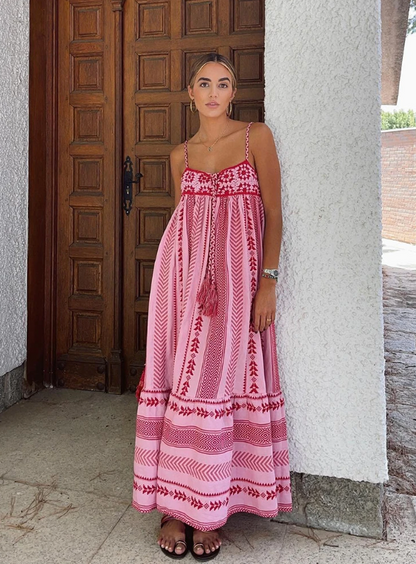 A-Line Maxi Dress Flowing Skirt Long Dress for Women