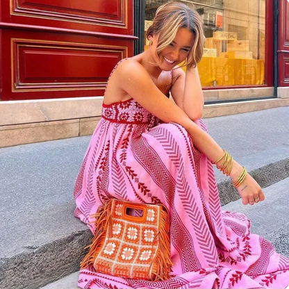A-Line Maxi Dress Flowing Skirt Long Dress for Women