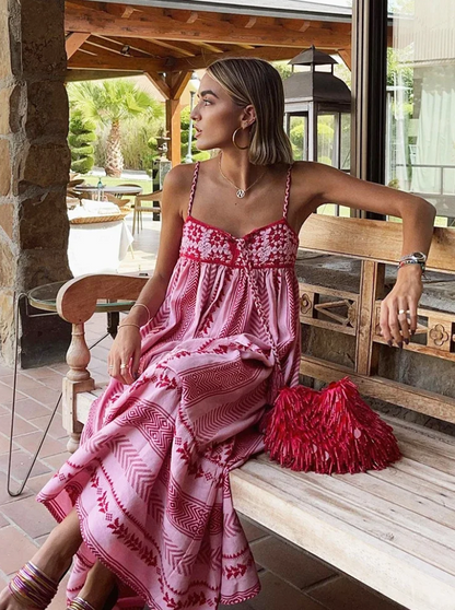 A-Line Maxi Dress Flowing Skirt Long Dress for Women