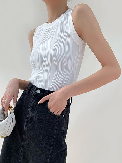 Ribbed Slim Fit Fitted Tank Top with Sleeveless for Women
