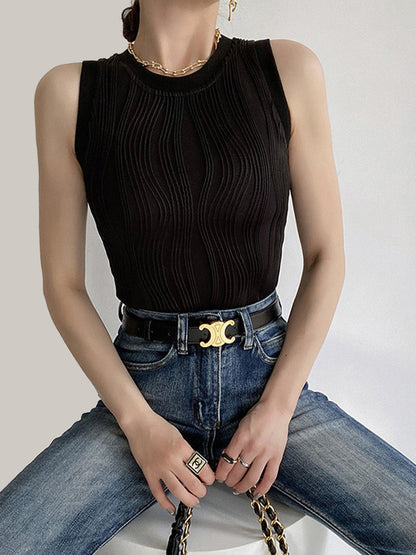 Ribbed Slim Fit Fitted Tank Top with Sleeveless for Women