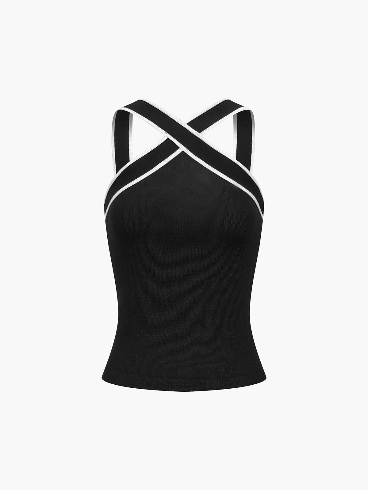 Draped Fitted Summer Halter Neck Top with Sleeveless for Women