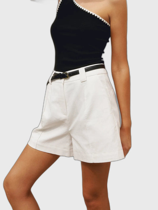 Linen High-Waist Relaxed Fit Shorts for Women