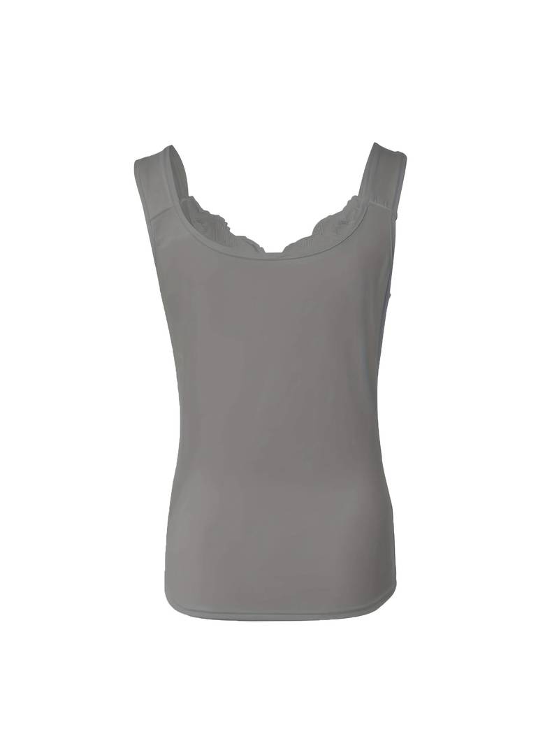 Lace Trim Fitted Sleeveless Top for Women