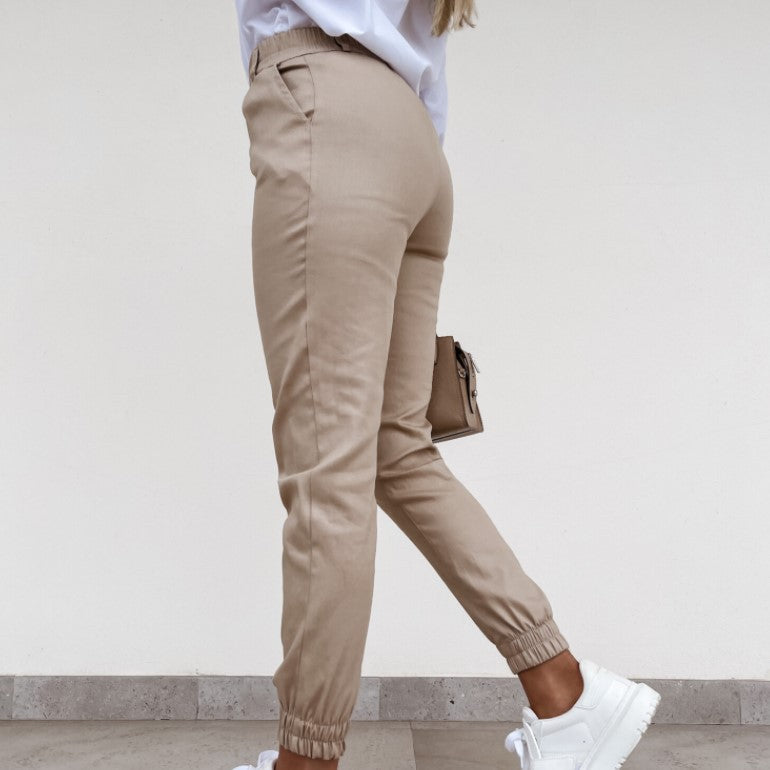 Slim Fit Full-Length Trousers for Women