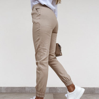 Slim Fit Full-Length Trousers for Women