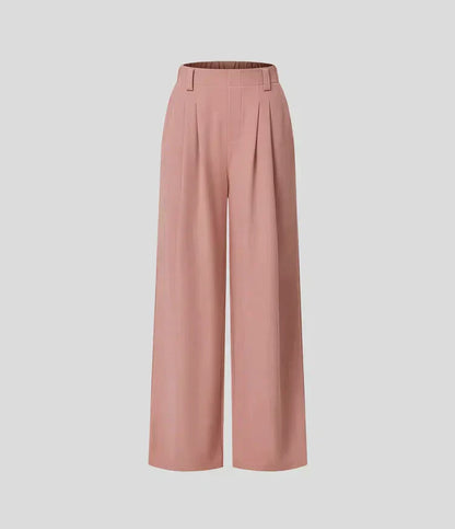 Straight Leg Full-Length High Waist Trousers for Women