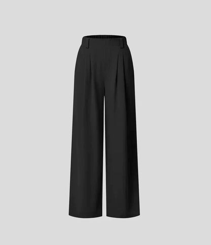 Straight Leg Full-Length High Waist Trousers for Women