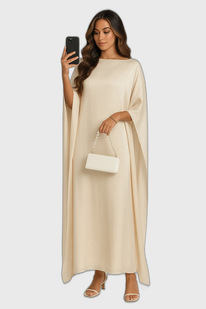 Flowing Maxi Dress with Draped for Women