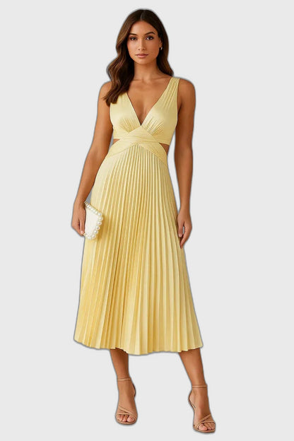 Pleated Midi Dress for Women
