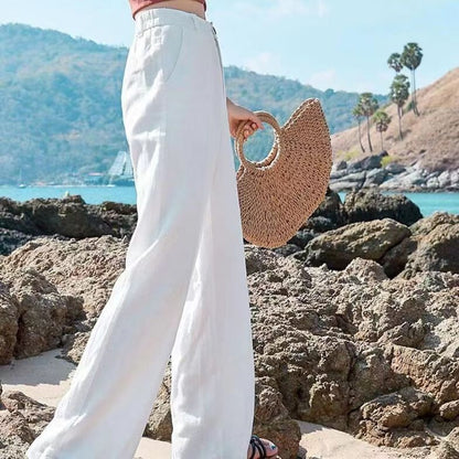 Wide Leg Trousers Flowing High-Waisted Style for Women