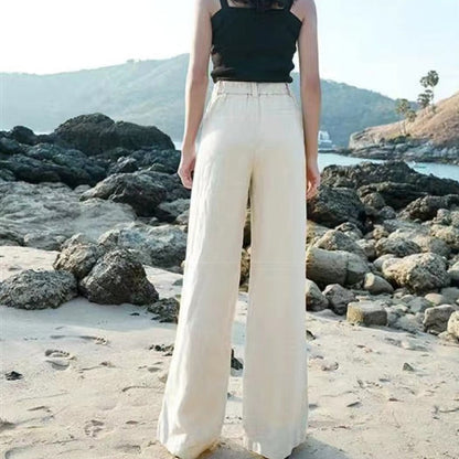 Wide Leg Trousers Flowing High-Waisted Style for Women