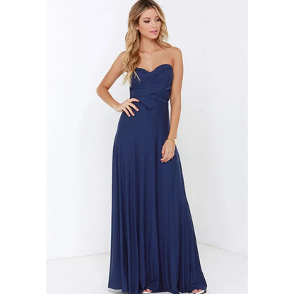 Fitted Full-Length Evening Maxi Dress with Sleeveless for Women