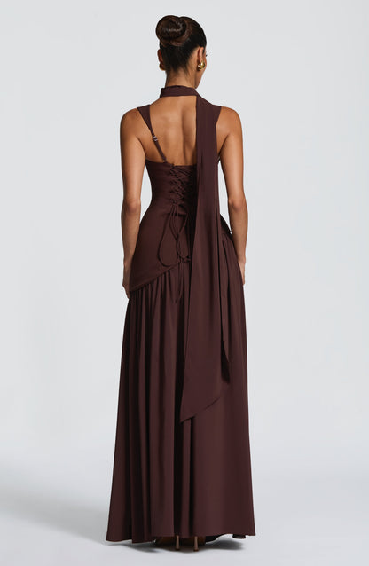 Maxi Dress with Asymmetric Hem for Women