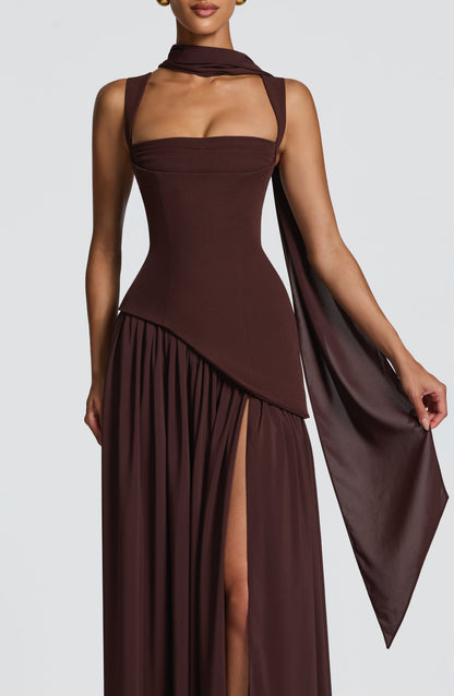 Maxi Dress with Asymmetric Hem for Women