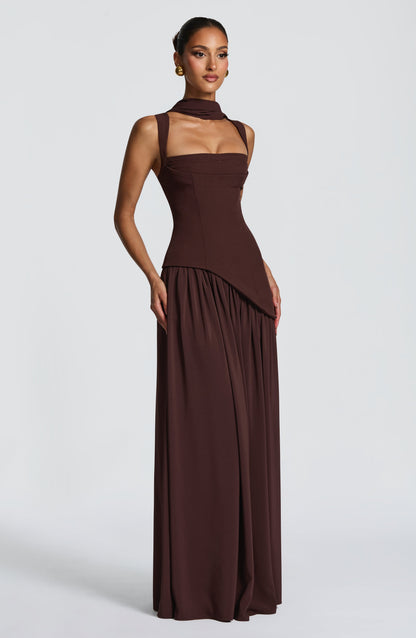 Maxi Dress with Asymmetric Hem for Women