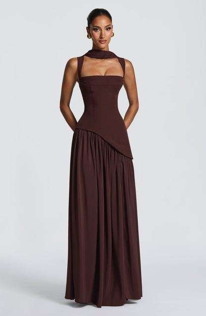 Maxi Dress with Asymmetric Hem for Women