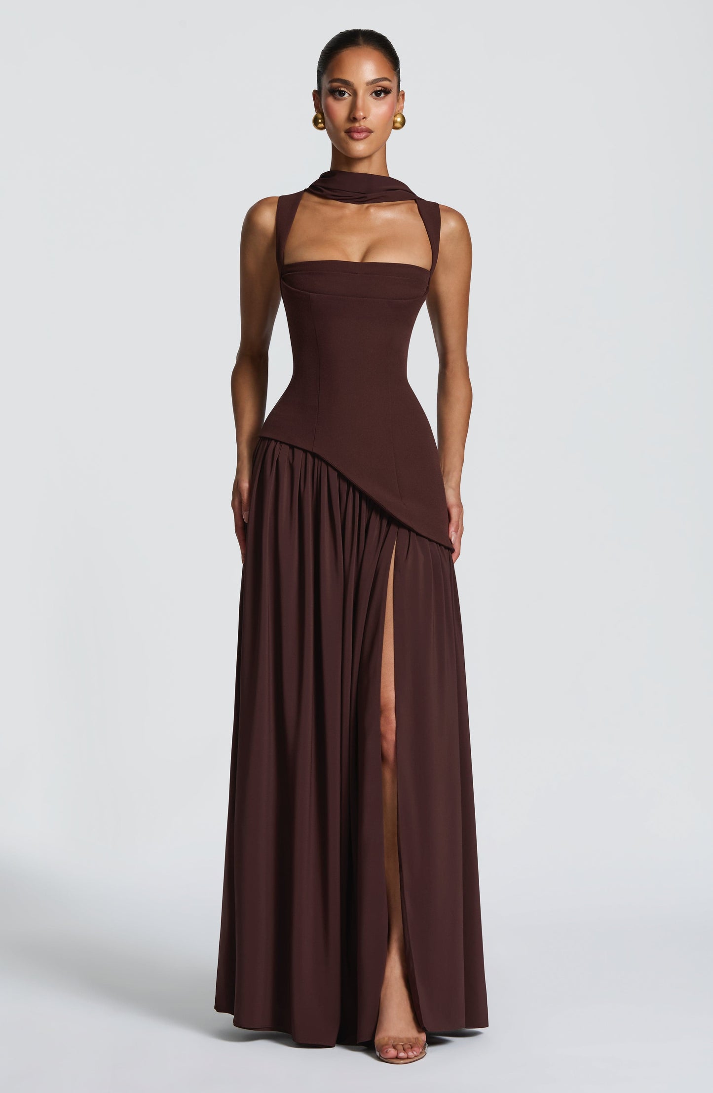 Maxi Dress with Asymmetric Hem for Women