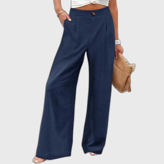 High-Waist Full-Length Wide Leg Trousers for Women