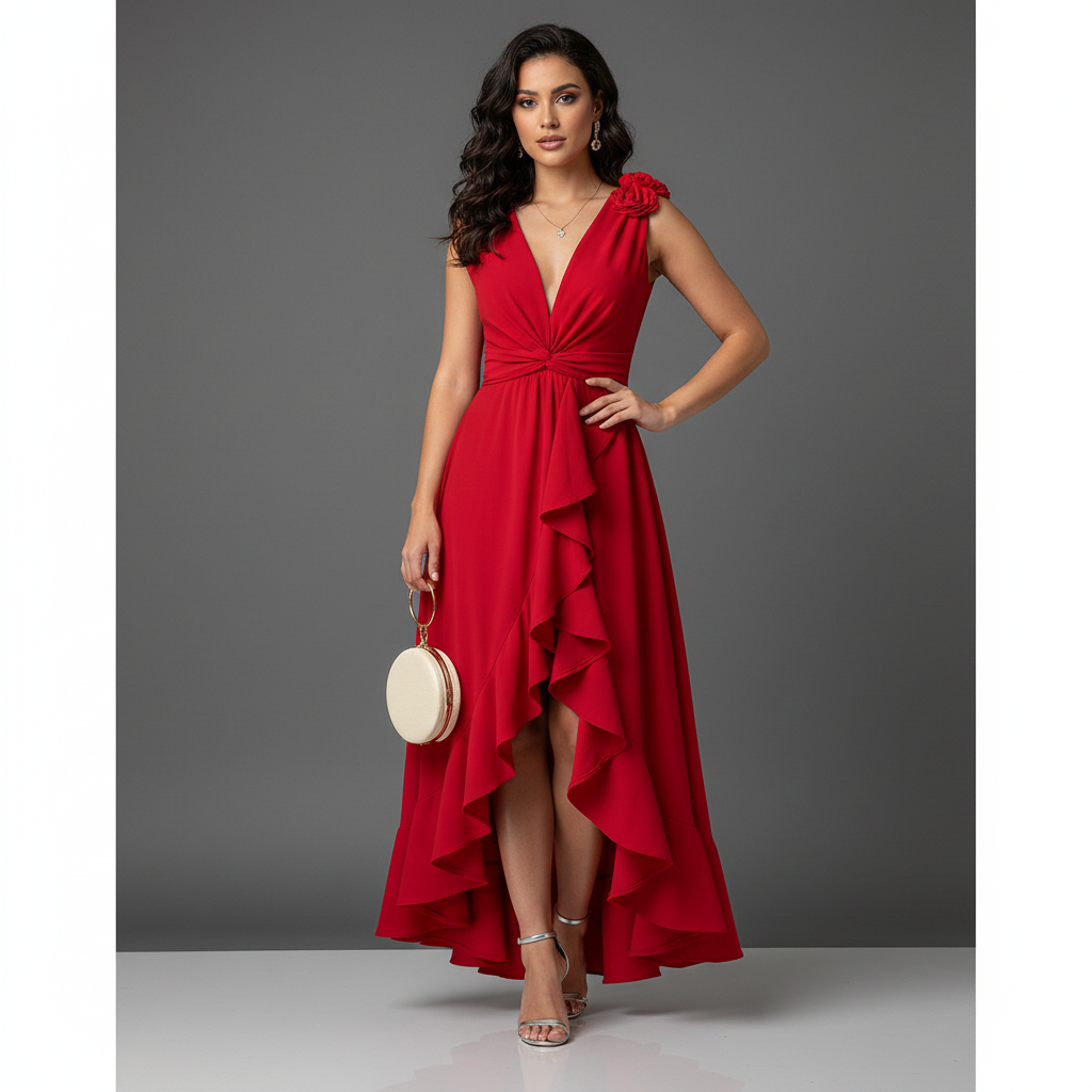 Flared Midi Dress for Women